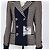 Chanel Beige Hahnentritt Tweedjacke mit CC-Buttons - Ansicht 4