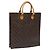 LOUIS VUITTON Sac Plat Monogram Borsa a Mano M51140 LV Auth ep7390 Monogramma