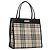Borsa a mano in tela beige marrone con motivo Nova Check di BURBERRY Auth BA050