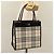 Borsa a mano in tela beige marrone con motivo Nova Check di BURBERRY Auth BA050 - vista 21