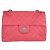 Borsa a spalla in pelle rosso lampone Chanel - anni 2000