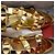Sandali Valentino Garavani Roman Stud in pelle oro D'oro - vista 6