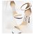 Sandali Jimmy Choo Aveline 100 in pelle Eggshell Bianco sporco - vista 3