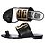 Givenchy Slip-On Sandalen aus Leder Schwarz - Ansicht 3