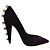 Décolleté Saint Laurent in scamosciato con cristalli neri Nero