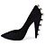Décolleté Saint Laurent in scamosciato con cristalli neri Nero - vista 2