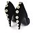 Décolleté Saint Laurent in scamosciato con cristalli neri Nero - vista 3