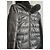Parka Apostrophe de cuero y plumón marrón chocolate Marrón oscuro - vista 2