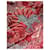Hermès Zebra di Montagna Nero Rosa Rosso Seta