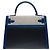 Hermès HERMES Kelly 32 Bag in Blue Canvas - 102529 - view 4