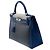 Hermès HERMES Kelly 32 Bag in Blue Canvas - 102529 - view 5
