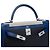 Hermès HERMES Kelly 32 Bag in Blue Canvas - 102529 - view 7