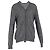 Abgenutzte Bottega Veneta Strickjacke aus grauer Wolle