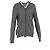 Abgenutzte Bottega Veneta Strickjacke aus grauer Wolle - Ansicht 5