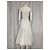 Vestido midi estampado com costas cruzadas Alaïa em algodão branco - vista 10