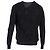 Abgetragenes V-Ausschnitt-Pullover aus schwarzer Wolle von Bottega Veneta - Ansicht 3