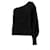 Alberta Ferretti Ein-Schulter-Pullover aus schwarzer Wolle  - Ansicht 6