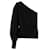 Alberta Ferretti Ein-Schulter-Pullover aus schwarzer Wolle  - Ansicht 8