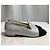 Timeless Bailarinas de cuero plateado con logo CC entrelazado de Chanel Plata - vista 10