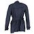 Casaco peacoat duplo abotoado com cinto Burberry em nylon azul marinho - vista 3