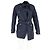 Casaco peacoat duplo abotoado com cinto Burberry em nylon azul marinho - vista 4
