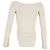 Khaite Maddy Top de Punto Off-Shoulder en Viscosa Marfil Blanco Crudo - vista 3