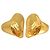 Orecchini in metallo dorato a forma di cuore Chanel Coco Mark D'oro - vista 4