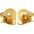 Orecchini in metallo dorato a forma di cuore Chanel Coco Mark D'oro - vista 6