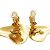 Orecchini in metallo dorato a forma di cuore Chanel Coco Mark D'oro - vista 7
