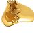 Orecchini in metallo dorato a forma di cuore Chanel Coco Mark D'oro - vista 8