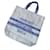 Borsa Tote Dior in cotone bianco e blu