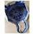 Borsa Tote Dior in cotone bianco e blu - vista 7
