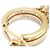 Orecchini Creole Lockit Louis Vuitton in Oro Rosa - vista 6