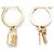 Orecchini Creole Lockit Louis Vuitton in Oro Rosa - vista 9