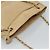 CHANEL Borsa a Spalla Matelassé con Catena in Pelle di Agnello Beige CC Auth bs22414 - vista 6