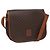 Céline Borsa a spalla in tela Macadam CELINE in pelle PVC marrone Auth BA242