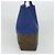 BORSA A MANO VERTICALE CABAS CÉLINE IN PELLE BLU MARRONE Auth ki5445 - vista 4