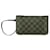 Pochete Neverfull Louis Vuitton Marrom Couro  ref.2055905