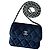 Mini borsa Chanel mademoiselle senza tempo nera in jersey Nero
