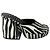 Sandali a piattaforma scivolosi Simon Miller Black / White Slice Zebra Multicolore - vista 2