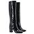 SAINT LAURENT - Saint Laurent Stiefel aus schwarzem Lackleder (Größe 37)