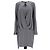Vestido mini drapeado en seda gris Brunello Cucinelli
