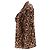 Camisa de seda marrón con estampado de leopardo Miu Miu - vista 7
