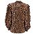 Camisa de seda marrón con estampado de leopardo Miu Miu - vista 8