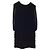 Abito Mini in Velluto Saint Laurent in Viscosa Nera Nero