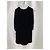 Abito Mini in Velluto Saint Laurent in Viscosa Nera Nero - vista 7