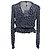Maje Tierdruck-Top aus marineblauem Polyester - Ansicht 3