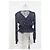 Maje Tierdruck-Top aus marineblauem Polyester - Ansicht 6