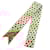 Louis Vuitton Scarf Muffler Bandeau BB Bubble Gram Red Multiple colors Beige Silk  ref.2057892