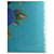 Foulard Yves Saint Laurent en soie bleu à fleurs  - vue 4